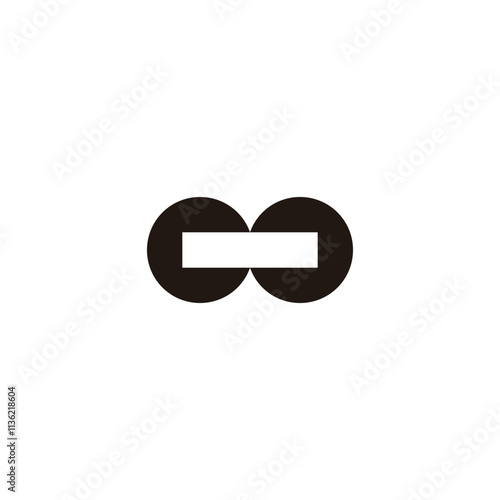 Two Letter c, curve geometric symbol simple logo vector