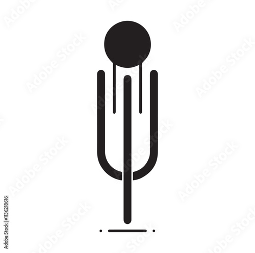 Tuning Fork silhouette vector illustration