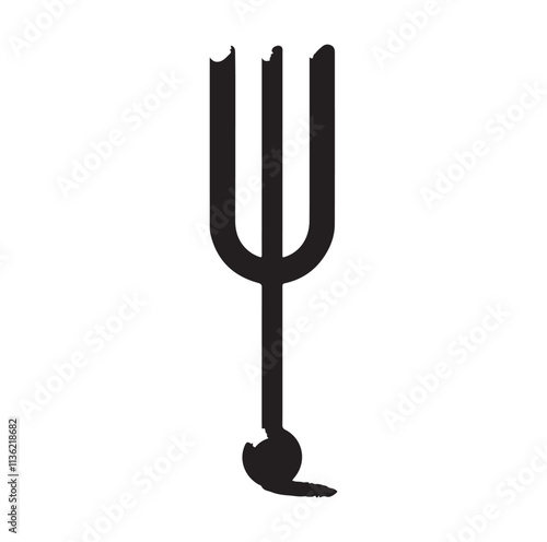 Tuning Fork silhouette vector illustration