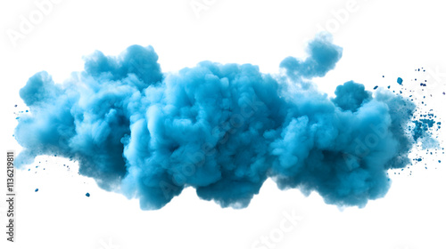 Blue Smoke Burst - Colorful Abstract Background for Creative Projects