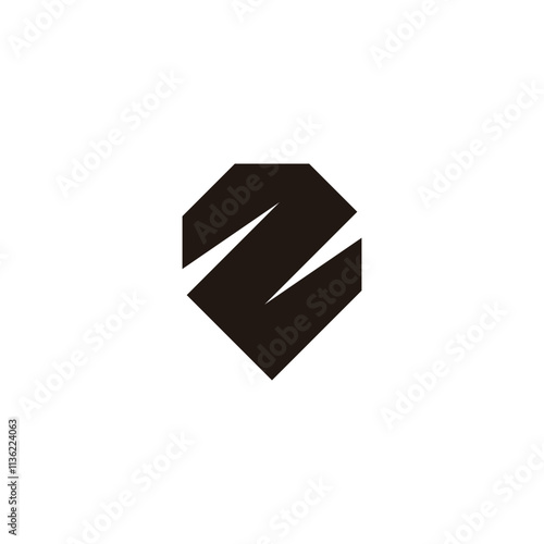 Free Download Number 2 diamond, rare geometric symbol simple logo vector - GFXLoad