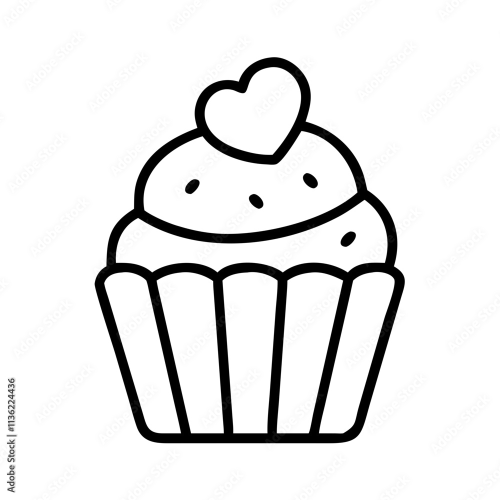 chocolate cupcake icon, chocolate day line art, chocolate icon - simple black line art icon of chocolate cupcake, for chocolate day celebrations. chocolate vector art. chocolate cupcake icon, chocolate day line art, chocolate icon - simple black line art icon of chocolate cupcake, for chocolate day celebrations. chocolate vector art.