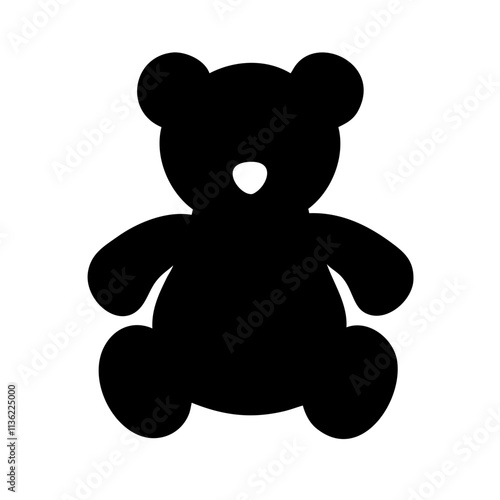 silhouette of a teddy bear