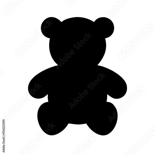 silhouette of a teddy bear