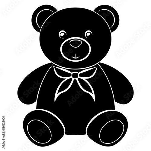 silhouette of a teddy bear