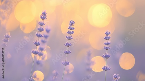 Lavendelblüten im weichen Bokeh-Licht