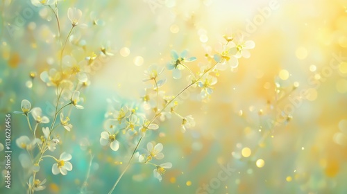 Zarte Blütenzweige im sanften Lichtspiel