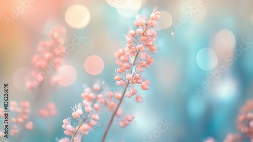 Blühende Zweige im sanften Licht