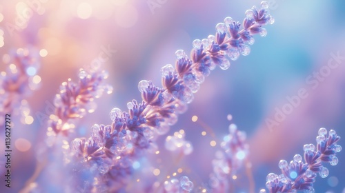 Lavendelfeld mit sanften Reflexen