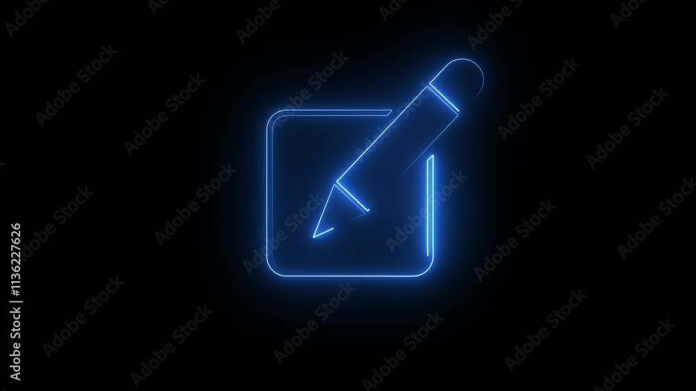 Drawing and educational tools. pen icon, pencil animation element animation with black background . Drawing and educational tools. pen icon, pencil animation element animation with black background .