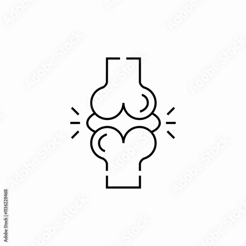 bone cartilage icon sign vector