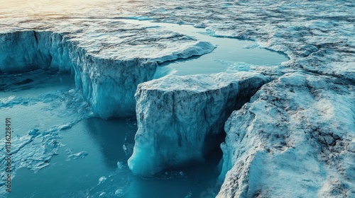 Majestic Glacier Formations in the Arctic Tundra photo