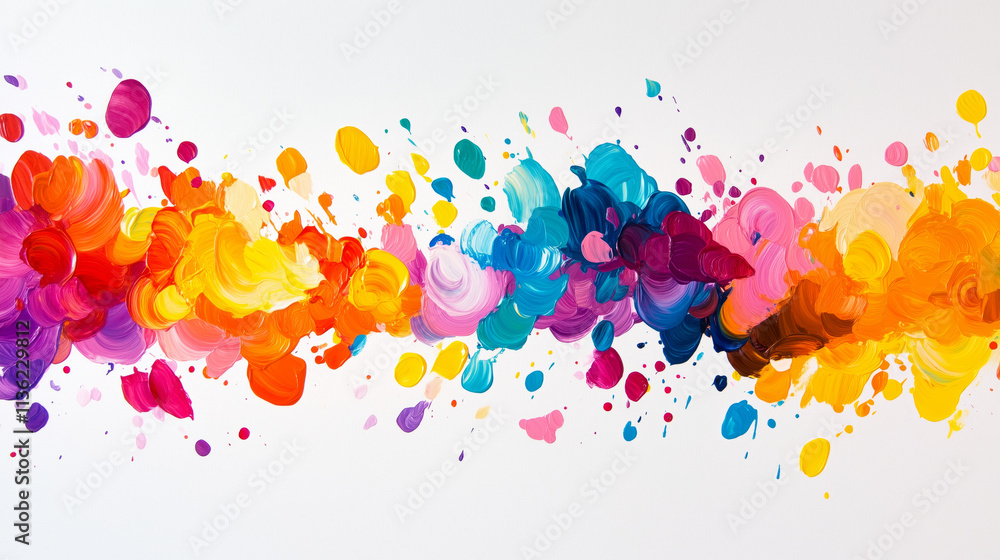 Fototapeta premium vibrant color explosion of swirling paint splashes