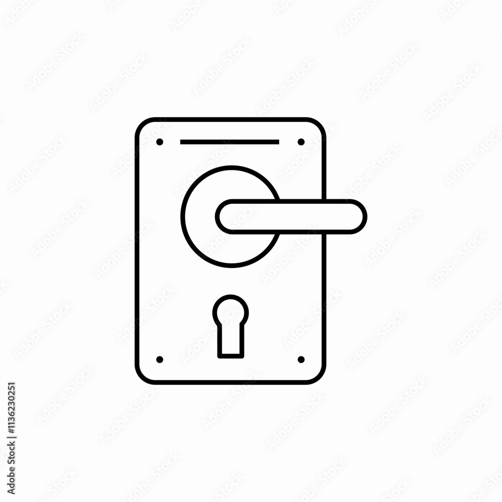 door handle icon sign vector door handle icon sign vector