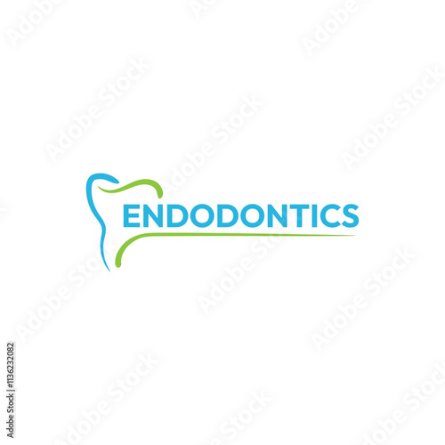 Endodontics Logo, dental logo, root canal treatment logo vector