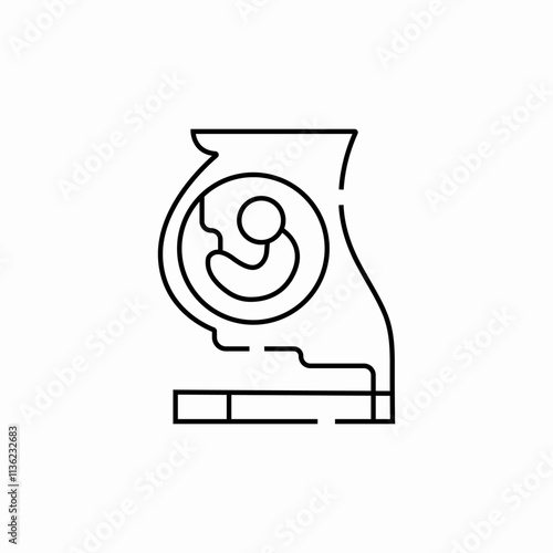 pregnant smoking icon sign vector