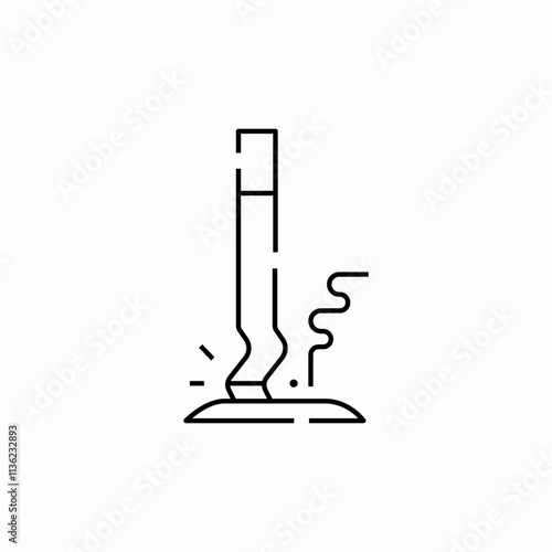 put out cigarette icon sign vector