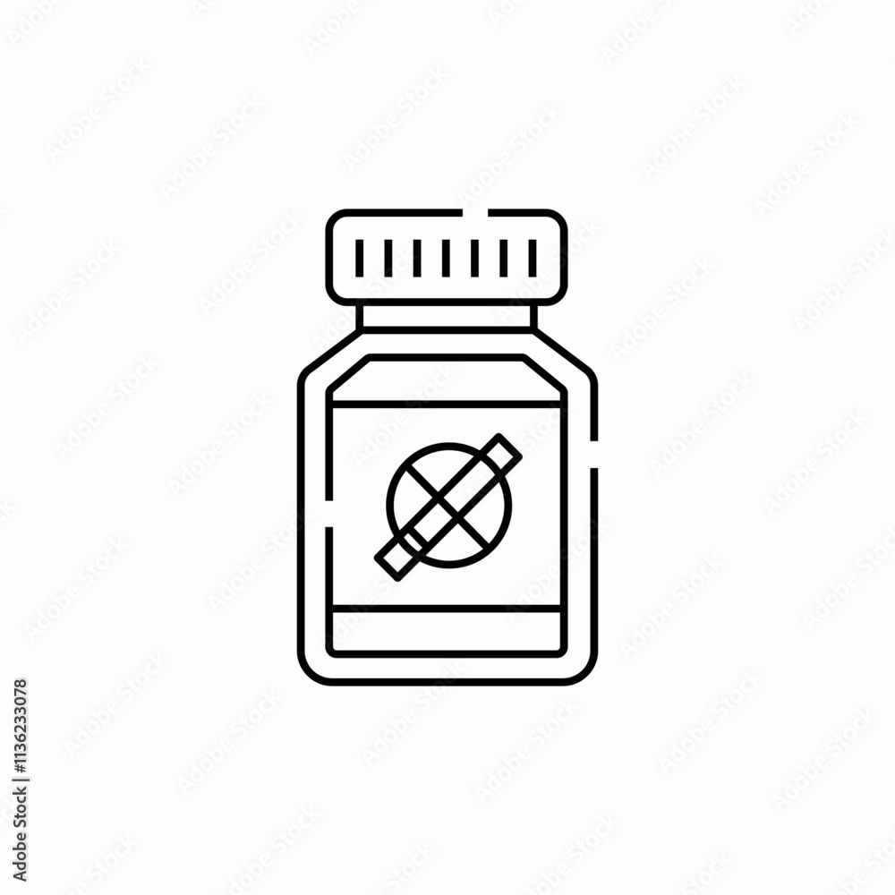 quit smokking pills icon sign vector quit smokking pills icon sign vector