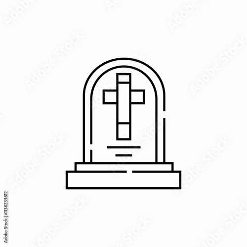 smoking kills grave icon sign vector