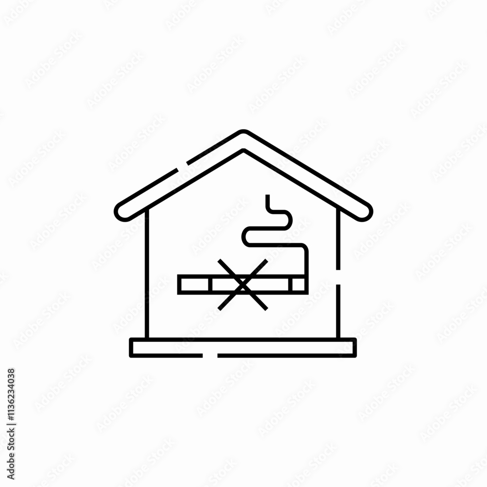 smoking prohibited area icon sign vector smoking prohibited area icon sign vector