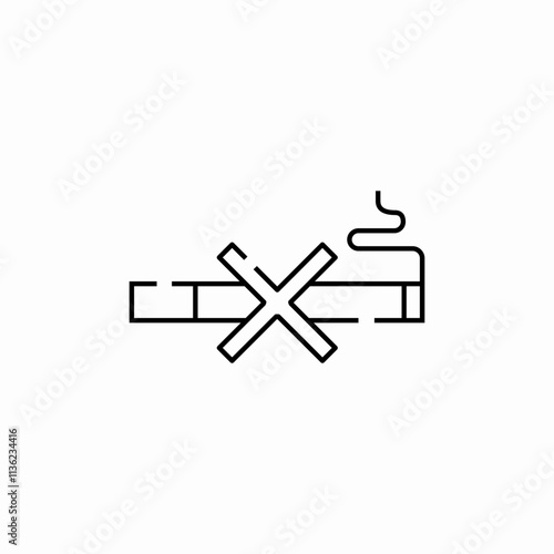 smoking quit icon sign vector