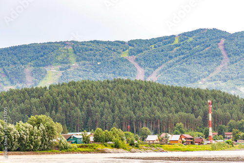 Manzherok village, Altai republic, Russia photo