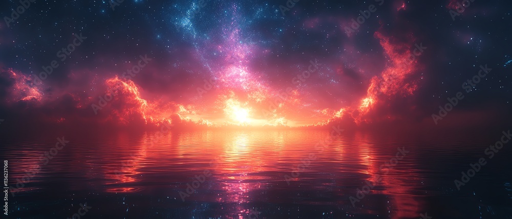 Majestic fireworks silhouette in the night sky, reflecting in water, outdoor landscape, starry sky, highimpact visual, celebratory mood Majestic fireworks silhouette in the night sky, reflecting in water, outdoor landscape, starry sky, highimpact visual, celebratory mood