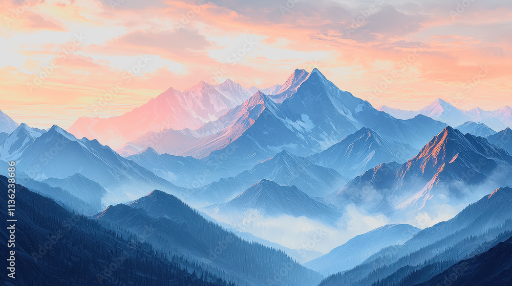 Stunning Mountain Ridges at Sunset Captivating Landscape Painting with Dramatic Colors, Textured Brushstrokes, and Serene Atmosphere for Nature Lovers, Art Collectors, and Home Decor Enthusiasts Stunning Mountain Ridges at Sunset Captivating Landscape Painting with Dramatic Colors, Textured Brushstrokes, and Serene Atmosphere for Nature Lovers, Art Collectors, and Home Decor Enthusiasts