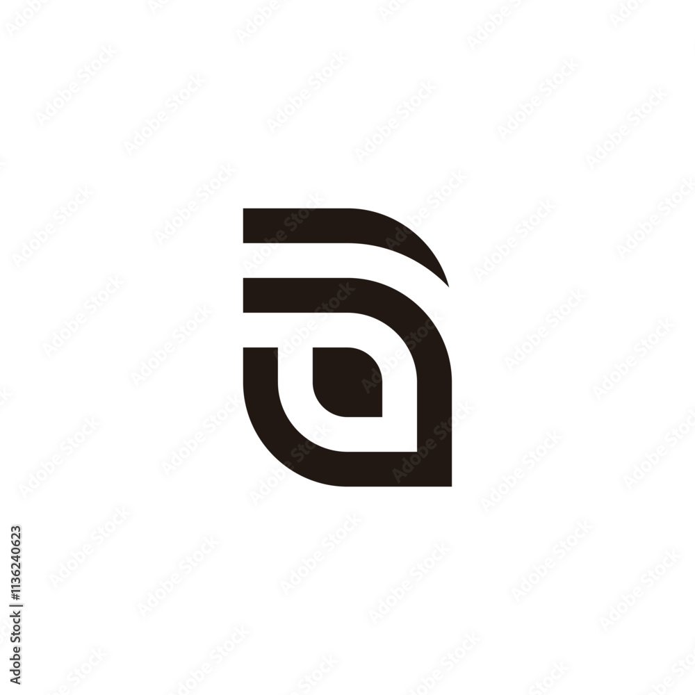 Number 3 leaf geometric symbol simple logo vector Number 3 leaf geometric symbol simple logo vector