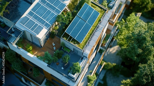 Wallpaper Mural Eco-Friendly Rooftop Apartments with Solar Panels Torontodigital.ca