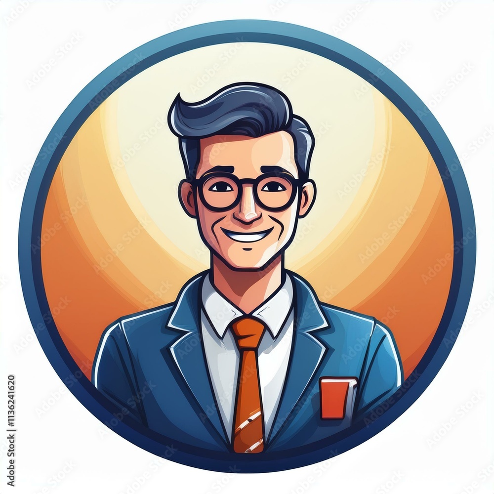 Happy man wearing suite uniform looking at camera and sunset behind him Happy man wearing suite uniform looking at camera and sunset behind him