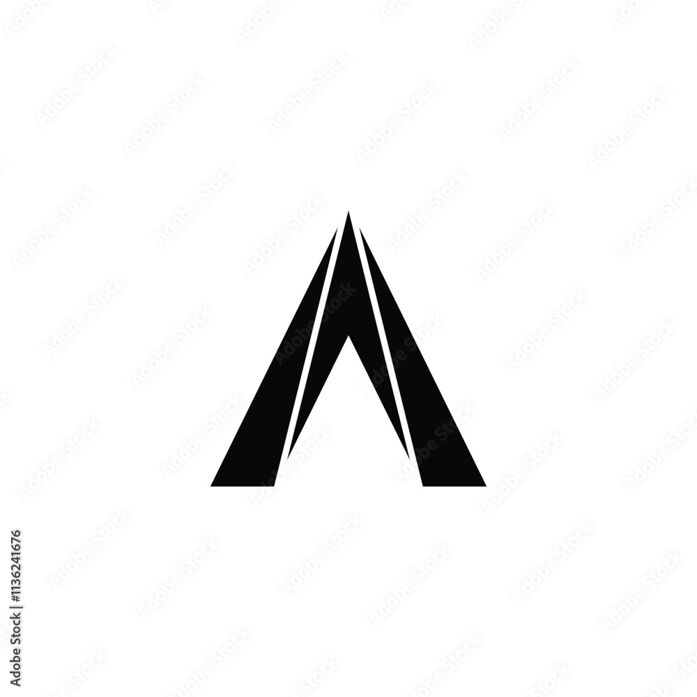 Letter A arrow geometric symbol simple logo vector Letter A arrow geometric symbol simple logo vector
