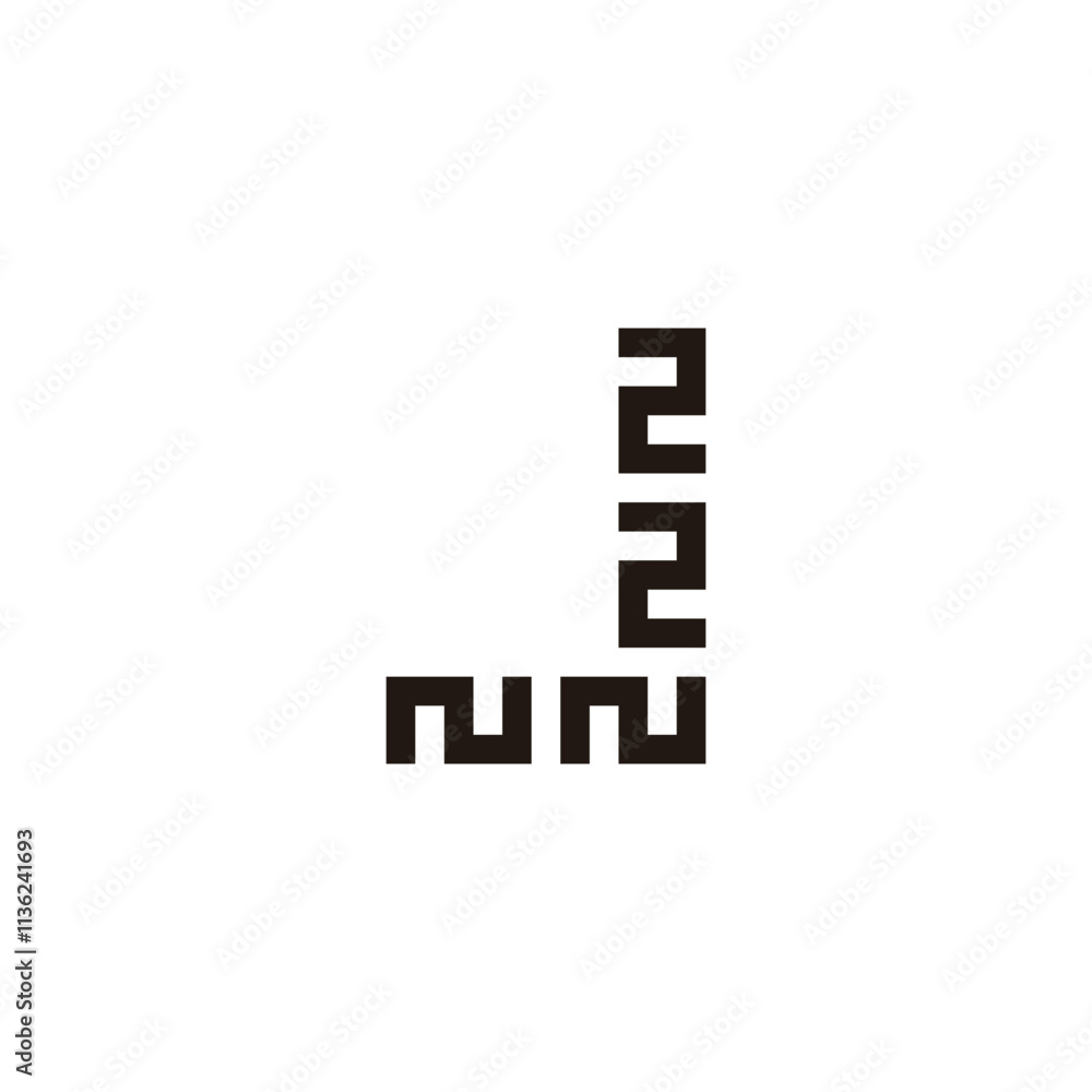 Letters N square, letter J geometric symbol simple logo vector Letters N square, letter J geometric symbol simple logo vector