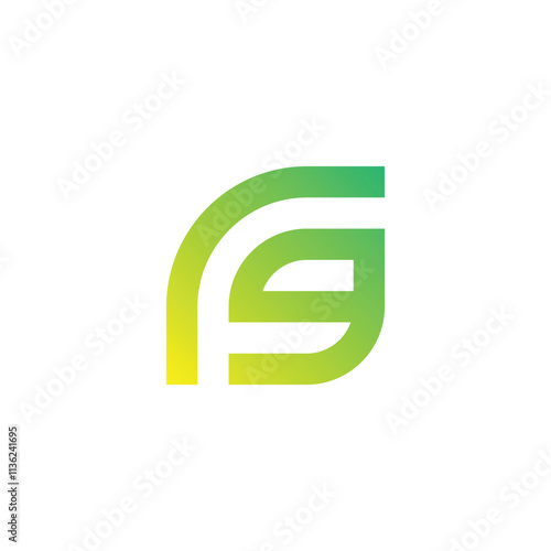 Free Download Letter r, F and g leaf geometric symbol simple logo vector - GFXLoad