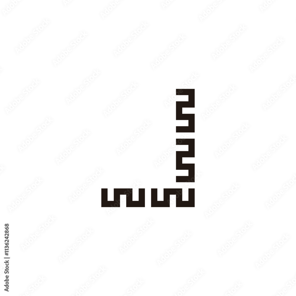 Letters W, letter J square geometric symbol simple logo vector Letters W, letter J square geometric symbol simple logo vector
