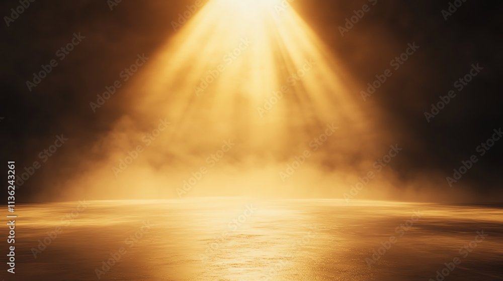 A beautiful illumination from the sky creating a serene ambiance with golden rays.