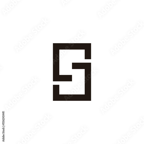 Letter S and J square geometric symbol simple logo vector Free Download Letter S and J square geometric symbol simple logo vector - GFXLoad