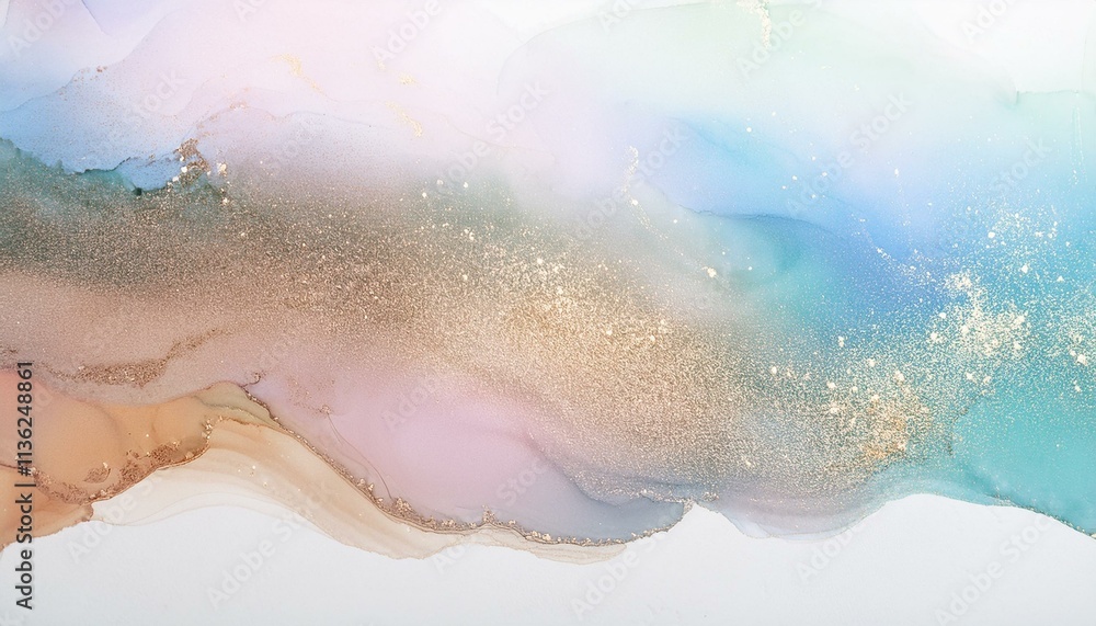 Fototapeta premium Abstract painting with elegant texture (pastel colors, rainbow colors)