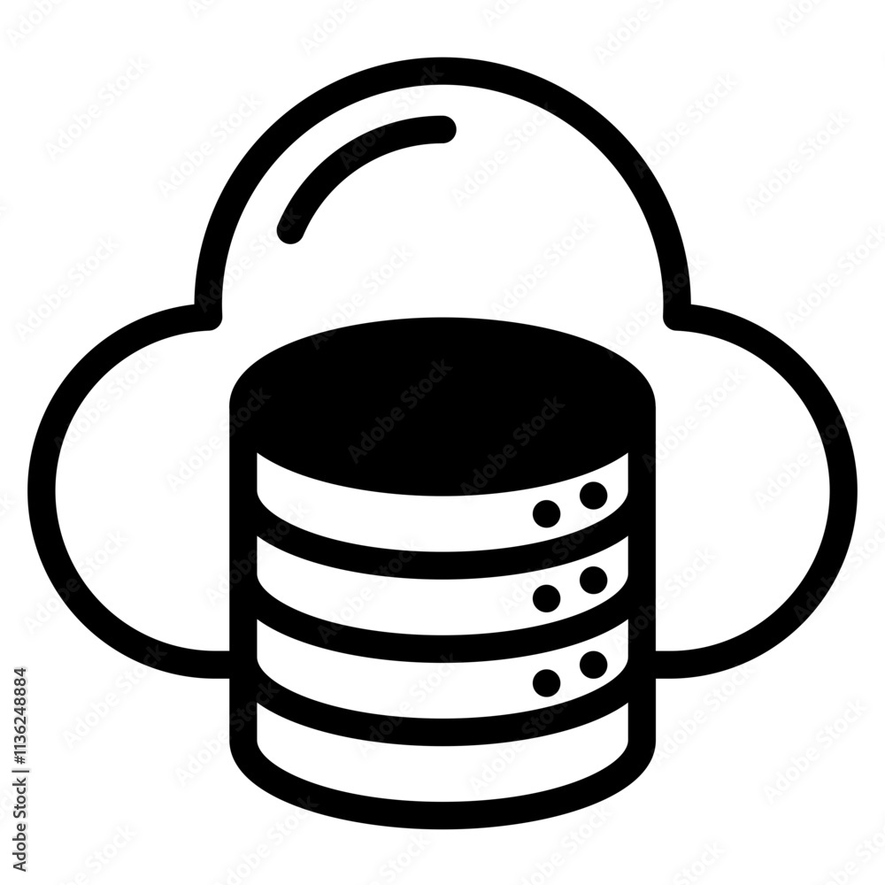 Obraz premium Data storage icon vector