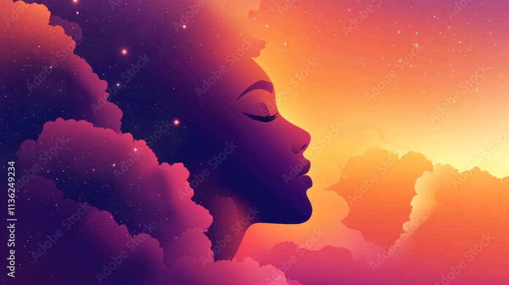 Dreamy Sunset Vibes Design a warm sunset-inspired background with gradient hues of orange, pink, and purple, featuring subtle silhouettes of clouds and faint glowing stars Dreamy Sunset Vibes Design a warm sunset-inspired background with gradient hues of orange, pink, and purple, featuring subtle silhouettes of clouds and faint glowing stars