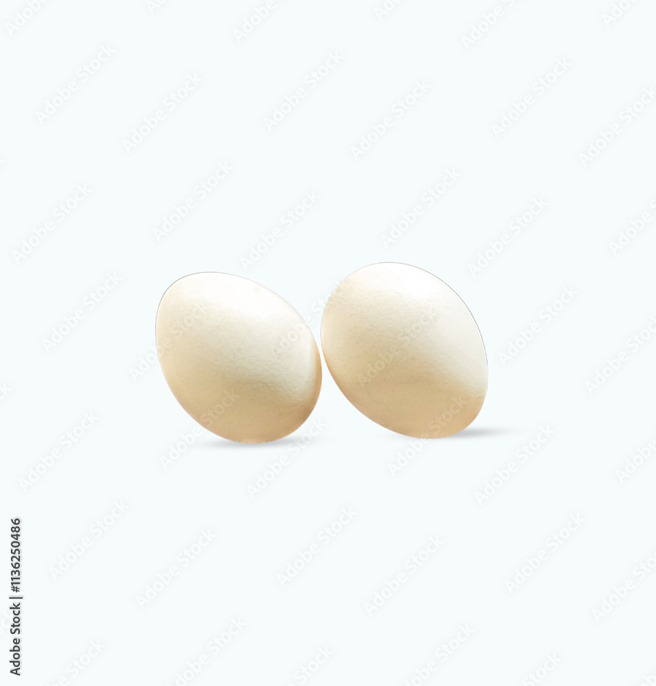closeup of brown chicken eggs isolated on white background closeup of brown chicken eggs isolated on white background