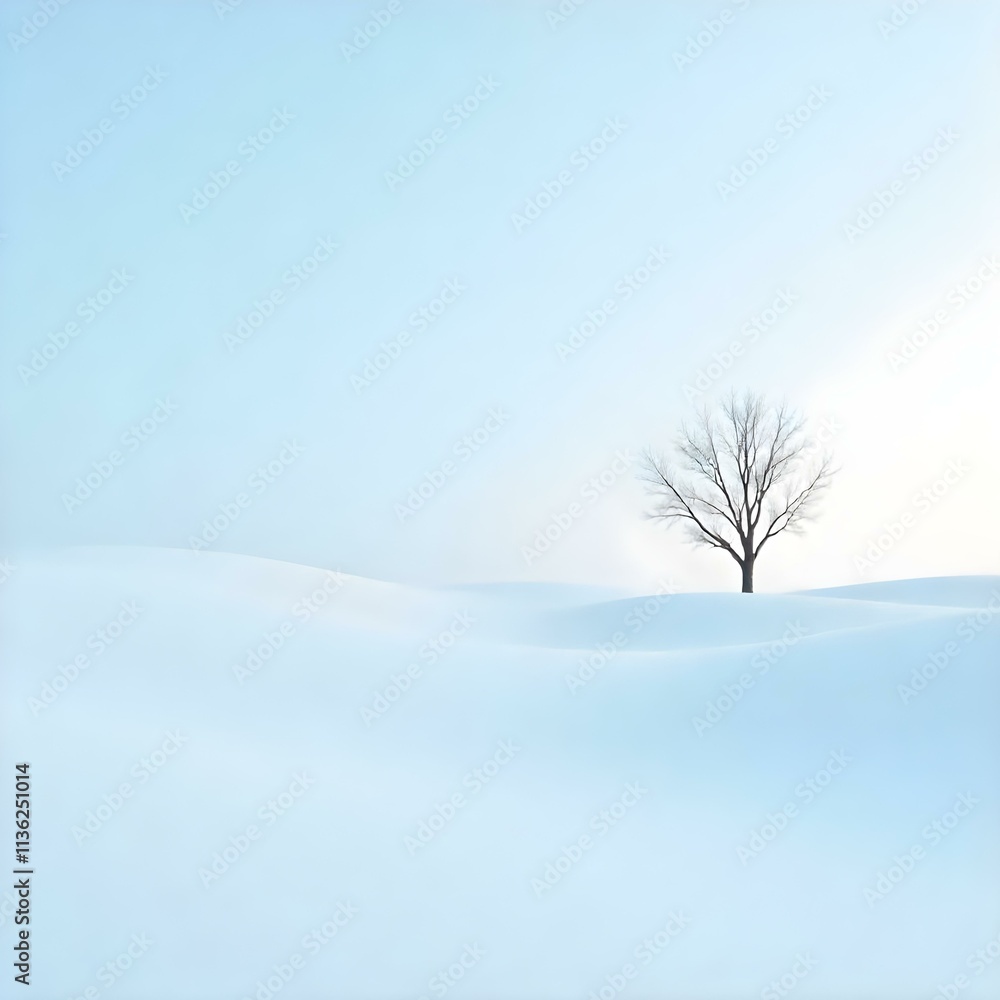 snow covered tree ai generative snow covered tree ai generative