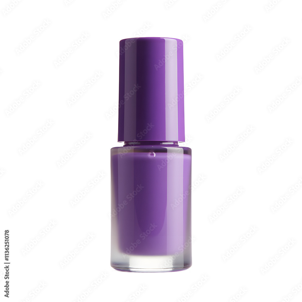 Front view of a purple eyeshadow primer bottle with no labels isolated on a white transparent background. Front view of a purple eyeshadow primer bottle with no labels isolated on a white transparent background.