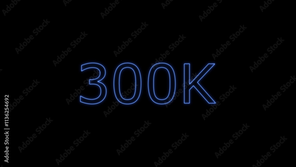 Fiery 300k Text Effect with Glowing Orange Flames on Black Background Fiery 300k Text Effect with Glowing Orange Flames on Black Background