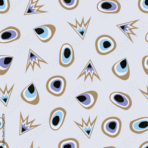 Blob seamless pattern. Abstract surface design of blobs, blotches, chaotic organic shapes
