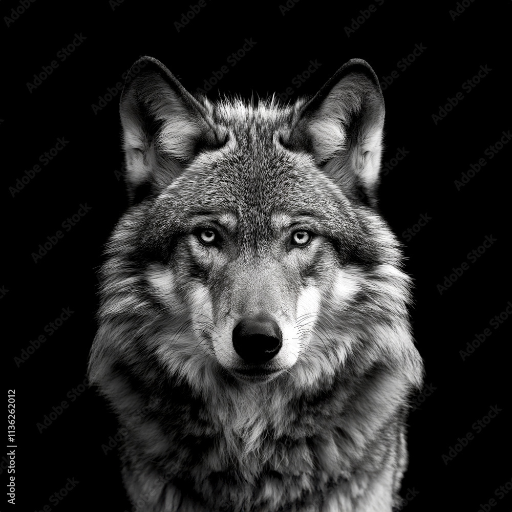 portrait of a impressive wolf portrait of a impressive wolf