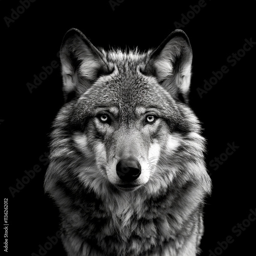 portrait of a impressive wolf