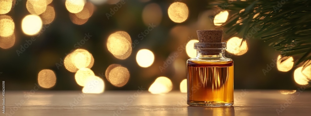 Christmas essential oils in bottles. Generative AI, Christmas essential oils in bottles. Generative AI,