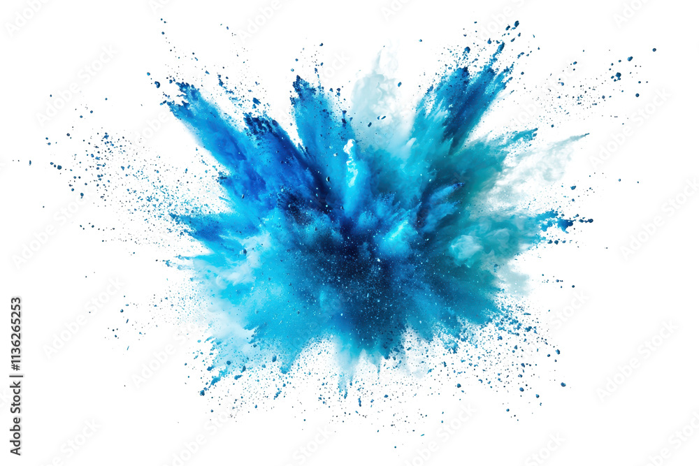 A vibrant explosion of blue pigment creates a dynamic splash effect, showcasing a blend of deep and light blue shades. A vibrant explosion of blue pigment creates a dynamic splash effect, showcasing a blend of deep and light blue shades.