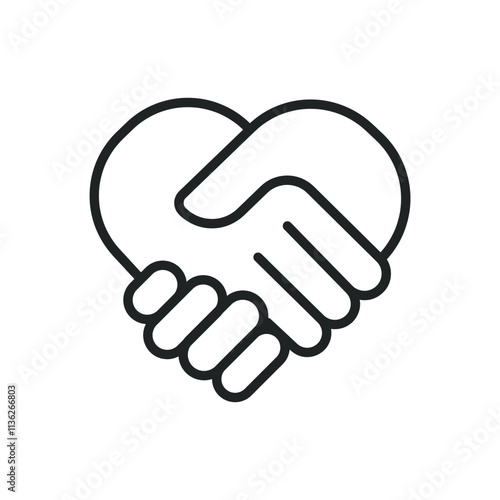 Together thin line icons. Editable stroke and Perfect pixel on transparent background